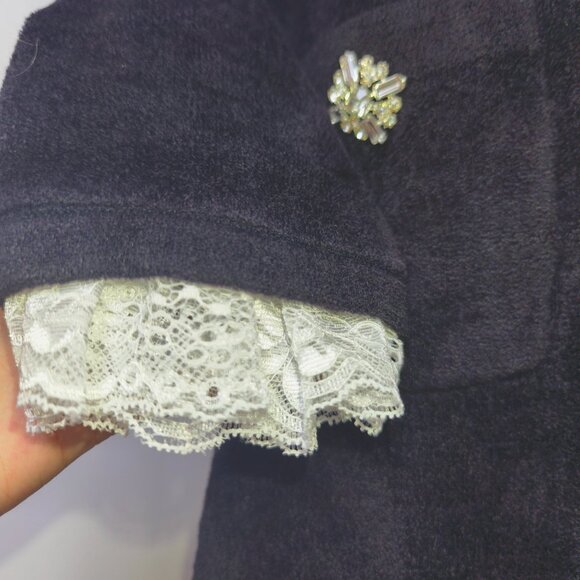 self-portrait Black Chenille Knit Mini Dress size M - Picture 11 of 16